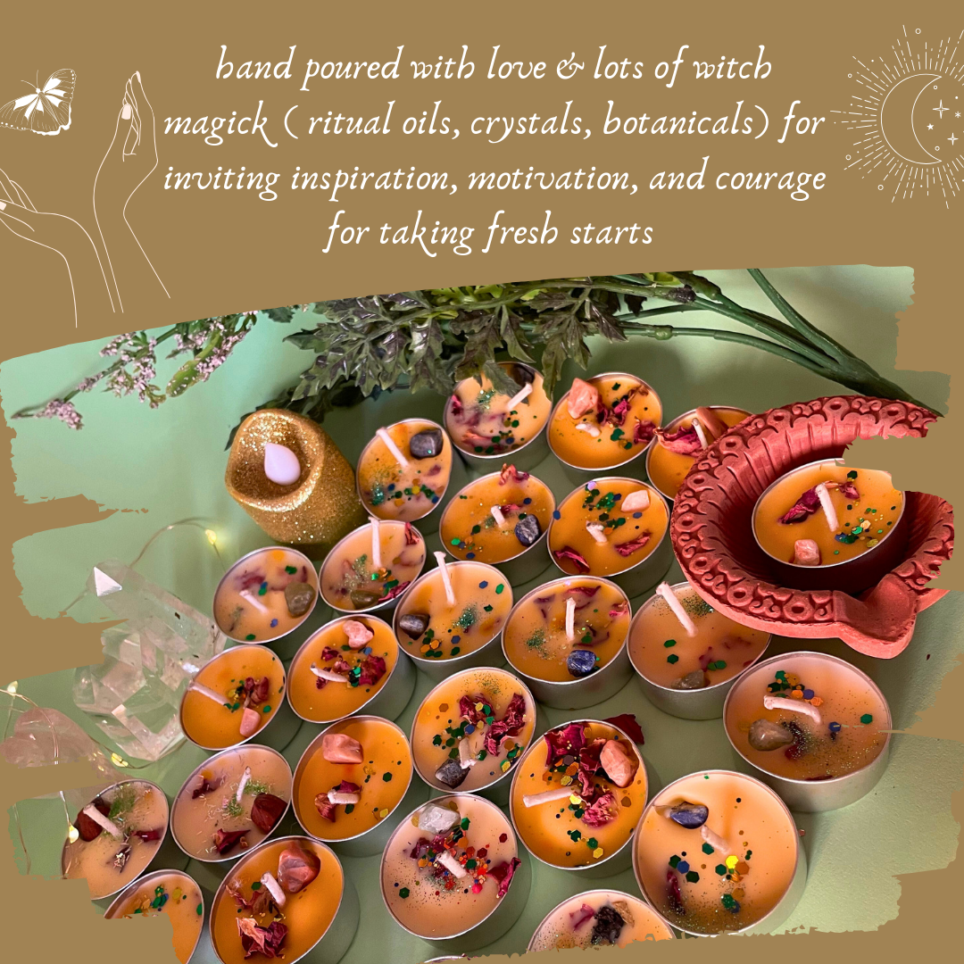 New Beginnings, renewal, awakenening & inspiration | Diwali Rituals | Ritual Tealight Candles - 25 pcs