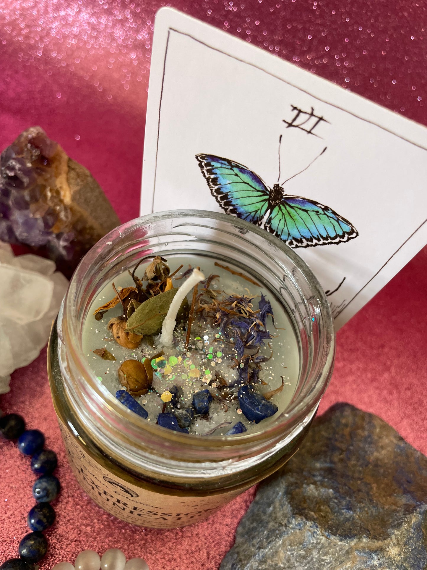 Self-Expression & Meaningful Communication - Lapis Lazuli - Ritual Jar Candle