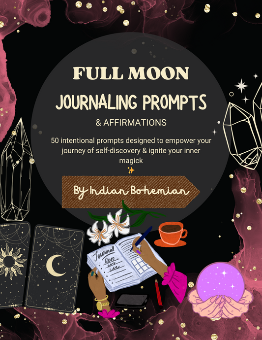 Full Moon Journaling Prompts + Affirmations - 50 intentional prompts designed to empower your  journey of self-discovery & ignite your inner magick ✨