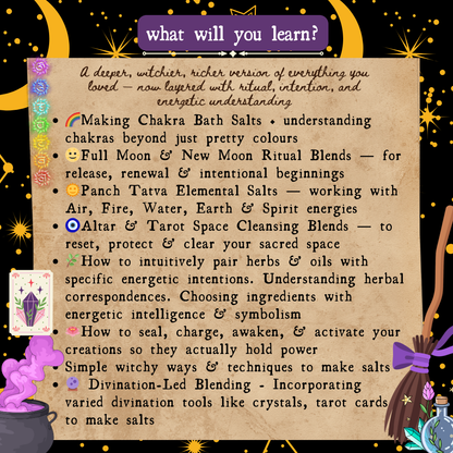 Witchy Edition of Energy Infused Bath Salts Making Workshop - 14th March 2026, Saturday