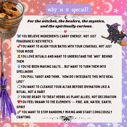 Witchy Edition of Energy Infused Bath Salts Making Workshop - 14th March 2026, Saturday