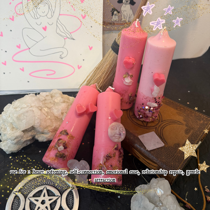 Offering & Spell Candle for Altar, Home & Spirit! - Set of 2pcs - Love • Grace • Harmony • Relationships