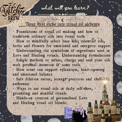 Ritual Oil Making Workshop — Introduction & Foundation - Recordings Available