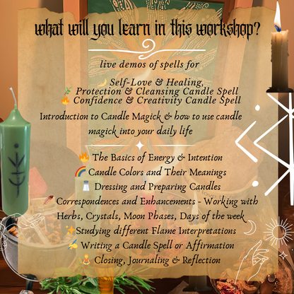 Candle Magick Workshop + Witchy Spells Starter Kit - Beginner Friendly | 30th November 2025, Sunday