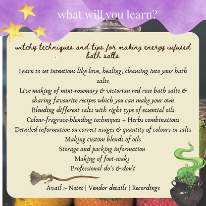 Energy Infused Bath Salts Making Workshop with a Starter Kit - 17th May 2025, Saturday