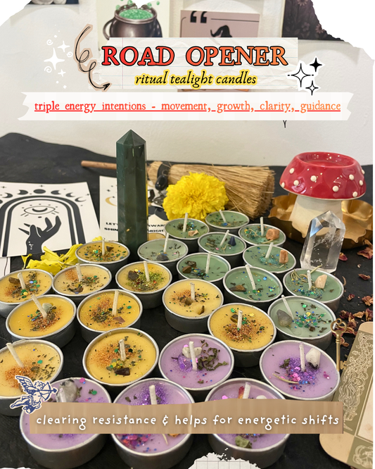 Road Opener Ritual tealight candles - Set of 25pcs - Breakthroughs, Opportunities, Growth, Clarity