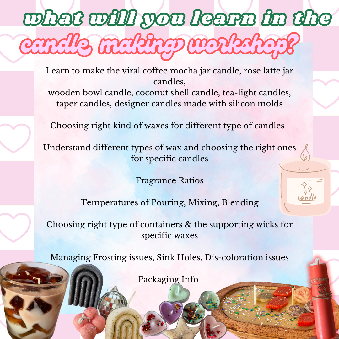 Learn to make aesthetic & pinteresty vibe candles! ( Online Candle Making workshop + Starter Kit) - 23rd August 2025, Saturday