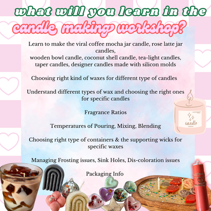 Learn to make aesthetic & pinteresty vibe candles! ( Online Candle Making workshop + Starter Kit) - 23rd August 2025, Saturday