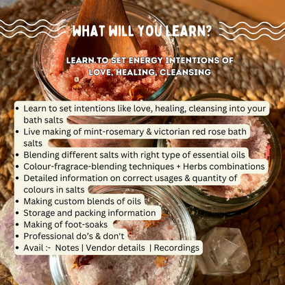 Intentions Bath Salts Making Workshop with a Starter Kit - 14th September 2024, Saturday