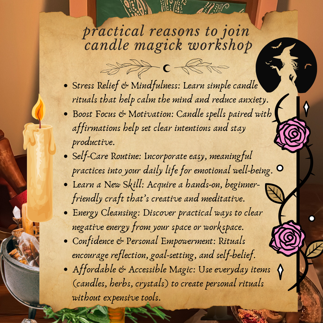 Candle Magick Workshop + Witchy Spells Starter Kit - Beginner Friendly | 30th November 2025, Sunday