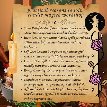 Candle Magick Workshop + Witchy Spells Starter Kit - Beginner Friendly | 30th November 2025, Sunday