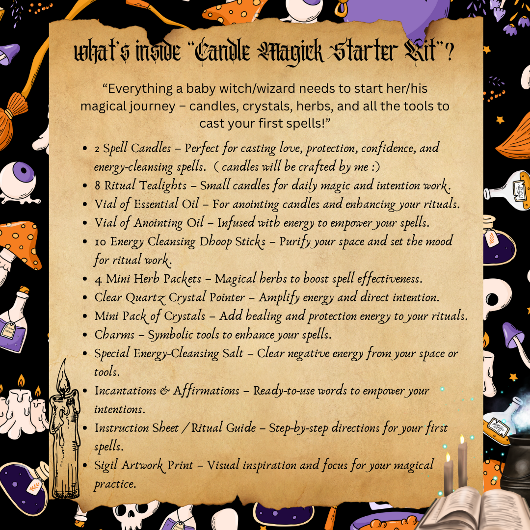 Candle Magick Workshop + Witchy Spells Starter Kit - Beginner Friendly | 30th November 2025, Sunday