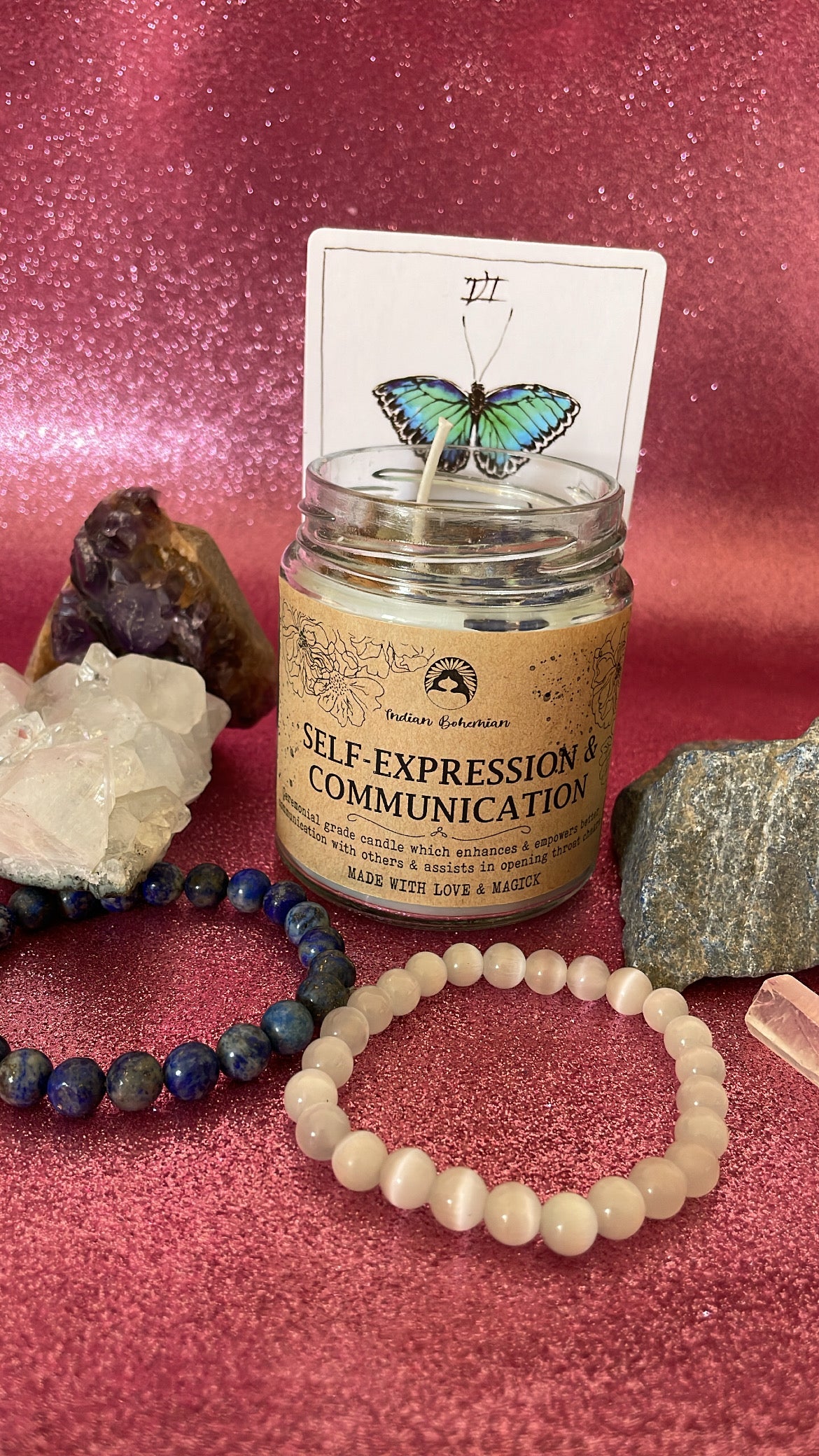 Self-Expression & Meaningful Communication - Lapis Lazuli -  Ritual Jar Candle