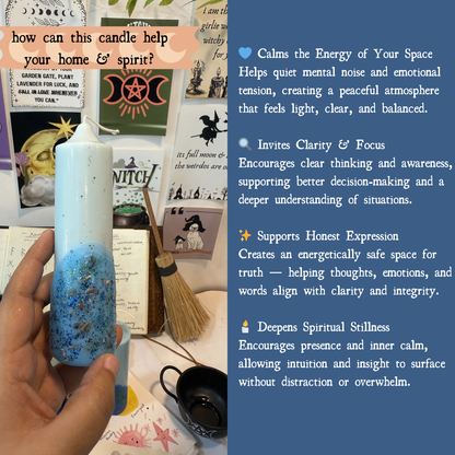 Offering & Spell-work Ritual Candle for Altar, Home & Spirit! - Set of 2pcs - Calm • Clarity • Truth • Intuition