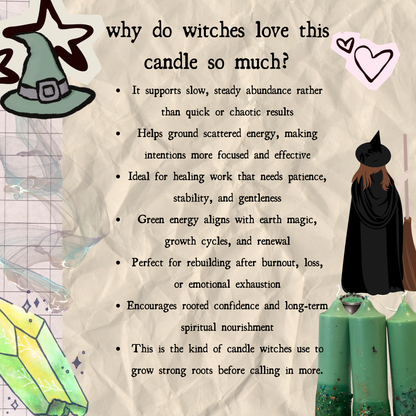 Offering & Spell-work Ritual Candle for Altar, Home & Spirit! - Set of 2pcs - Abundance • Grounding • Healing • Alignment