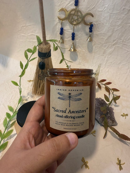 Sacred Ancestors - Ritual Offering Candle | Pitru Offerings | Altar Blessings