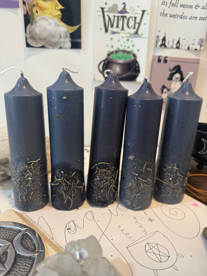 Offering & Spell-work Ritual Candle for Altar, Home & Spirit! - Set of 2pcs - Protection • Reset • Warding