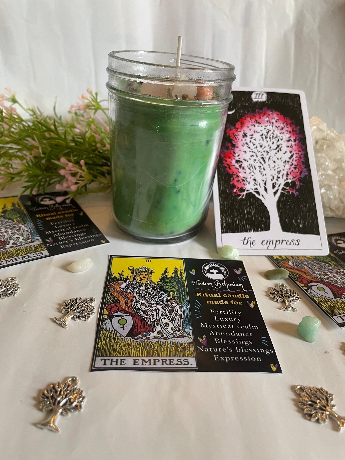 The Empress - Tarot Ritual Jar Candle for Feminine Energy, Grounding, Nurturing