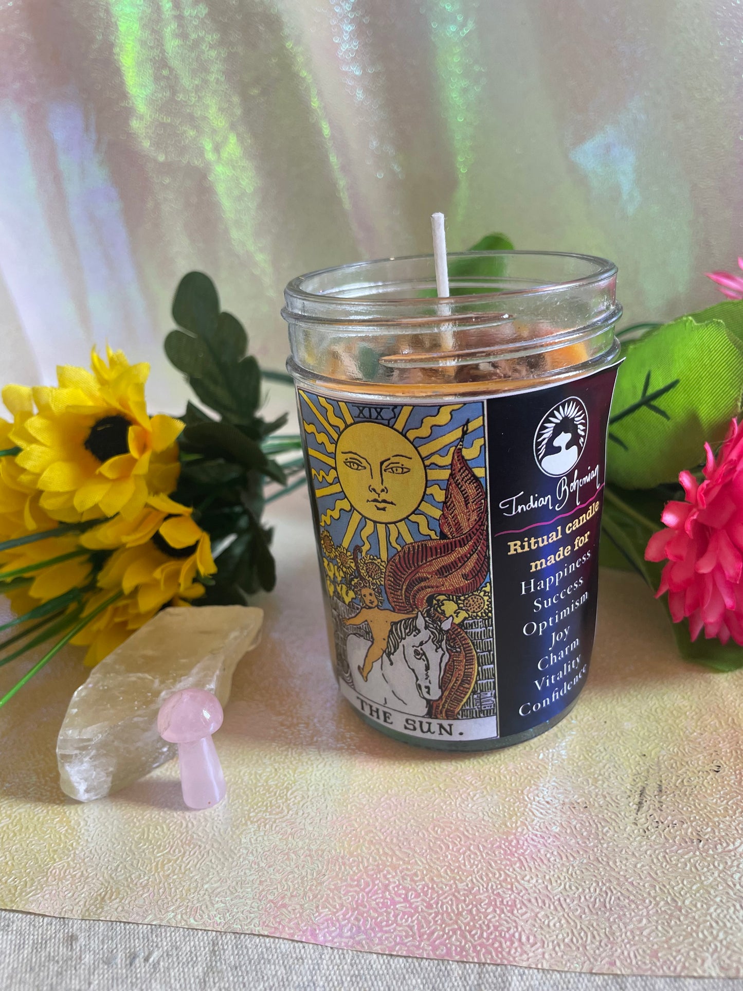 The SUN - Tarot Ritual Jar Candle for Joy, Success, Clarity, Confidence