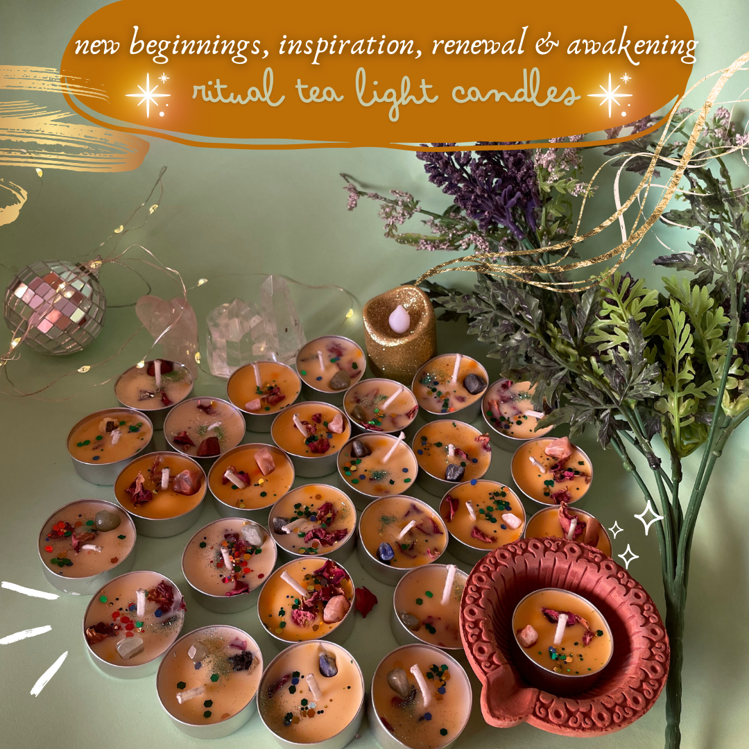 New Beginnings, renewal, awakenening  & inspiration | Diwali Rituals |  Ritual Tealight Candles - 25 pcs