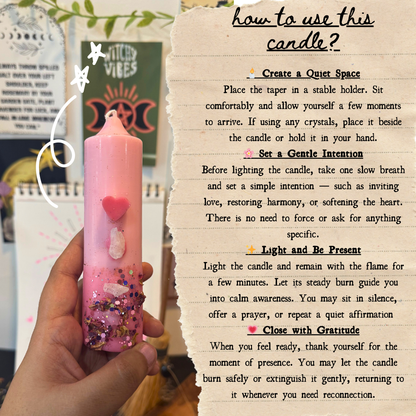 Offering & Spell Candle for Altar, Home & Spirit! - Set of 2pcs - Love • Grace • Harmony • Relationships