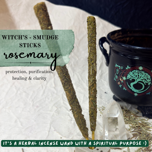 Witch's Smudge Sticks - Rosemary | Clarity, Protection & Renewal