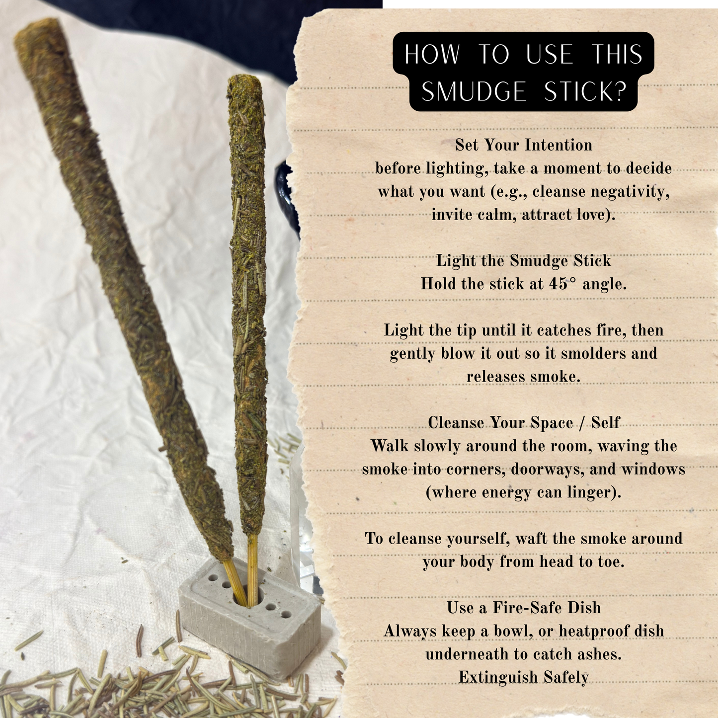 Witch's Smudge Sticks - Rosemary | Clarity, Protection & Renewal