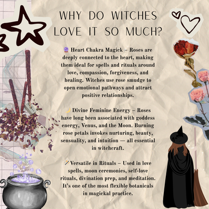 Witch's Smudge Sticks - Rose | love, healing & sacred feminine energy