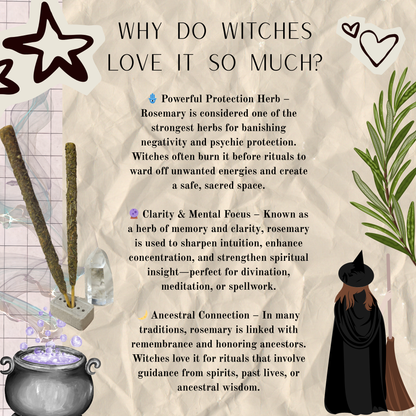 Witch's Smudge Sticks - Rosemary | Clarity, Protection & Renewal