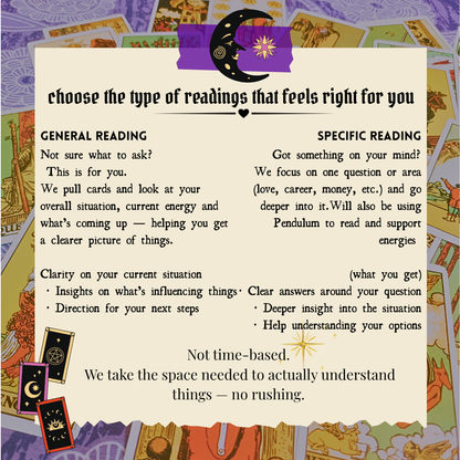 🌞 Book a Tarot Reading Session!💕 - Your witchy friend for soft, honest & judgment-free guidance